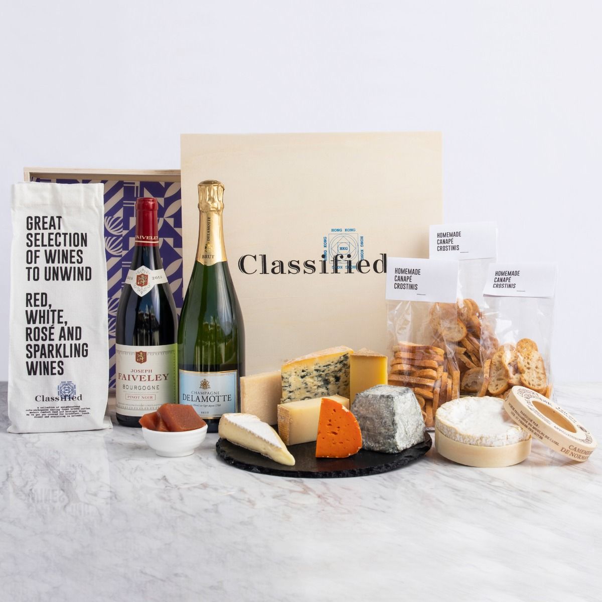 Classified Cheese & Wine Hampers